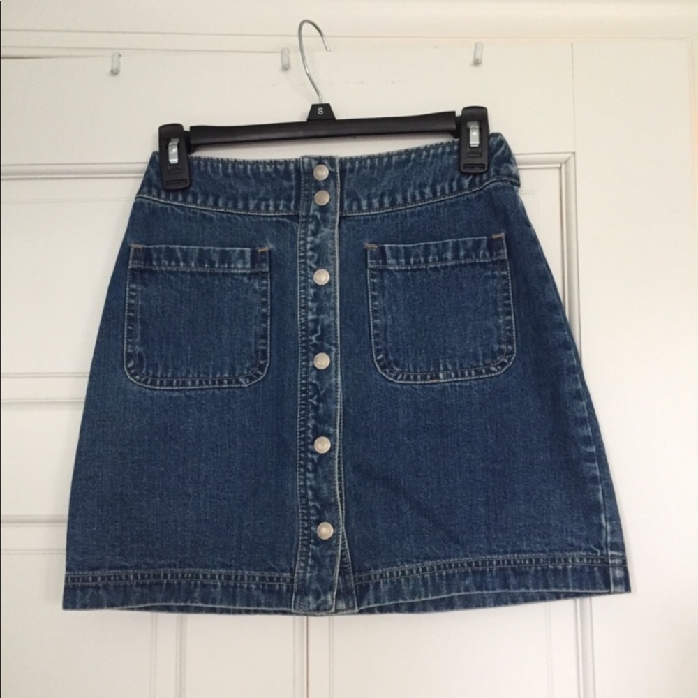Gap Denim Button Body con/A-line Skirt